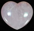 Polished Rose Quartz Heart - Madagascar #63009-1